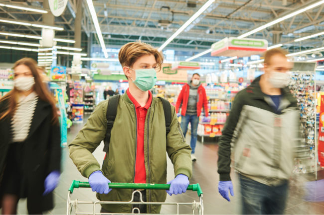 Grocery shopping during the coronavirus pandemic
