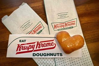 Krispy Kreme heart-shaped donut