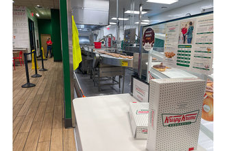 Krispy Kreme production line.