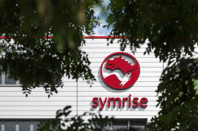 Symrise logo on facility