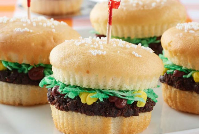 Burger cupcakes from Dawn Foods